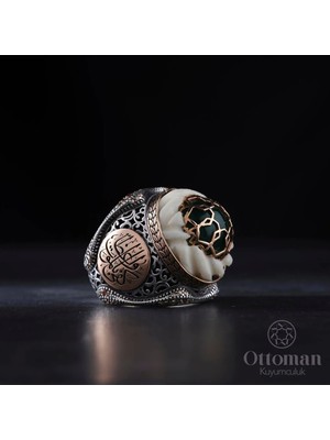 Design Ottoman Kuyumculuk Kafes Sarık Gümüş Erkek Yüzük