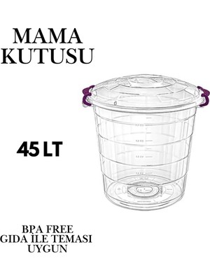 Loremp Kedi Köpek Orta Boy Mama Kovası 45 Lt