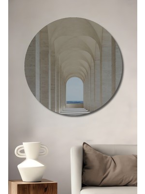 Teona Ahşap Dekoratif Ahşap Yuvarlak Tablo Sonsuz Koridor