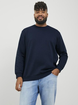 Jack & Jones Jack Jones Bradley Bisiklet Yaka Büyük Beden Erkek Sweat 12250594