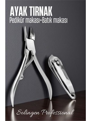 OEM Hsnet Ayak Tırnak Makası Batık Tırnak Makas Seti Pedikür Tırnak Makası Merys  - ME0028-5UR20