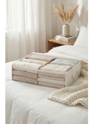 Rek Home Pencereli Baza Altı Yastık Yorgan Kazak Hurcu / 60X45X15