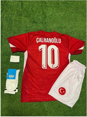 Candy Cup Türkiye Milli Takımı Euro 2024 Hakan Çalhanoğlu Çocuk Forması 4'lü Set (Kırmızı)