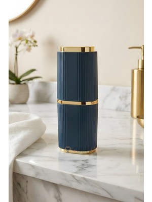 KaktüsKedi Gold Detaylı Premium Diş Fırçalık -Aksesuar Taşıma Kutusu Gözlük Diş Fırçası Diş Macunu Saklama Kabı