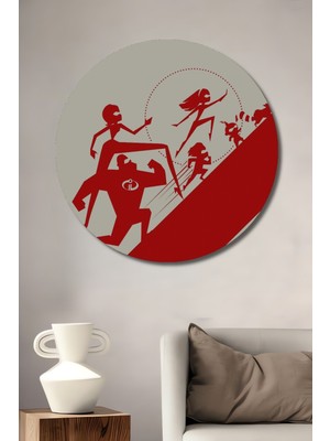 Teona Ahşap Dekoratif Ahşap Yuvarlak Tablo Inanılmaz Aile