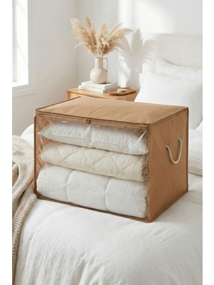 Rek Home Pencereli Büyük Boy Yastık Yorgan Kazak Hurcu / 60X40X40