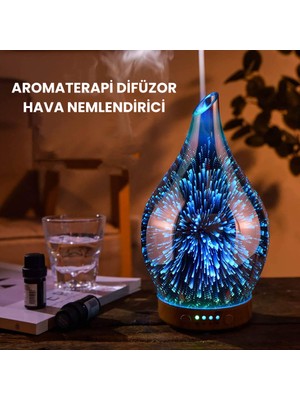 Smayling 7 Renk LED Işıklı Aromaterapi Difüzörü – Otomatik Kapanmalı Zaman Ayarlı Koku Verici Gece Lambası