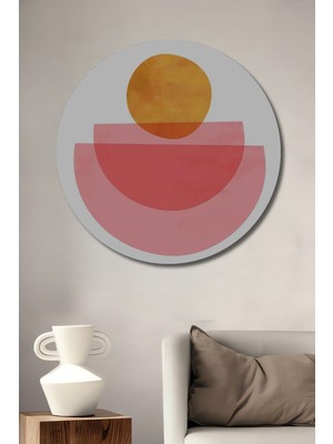 Teona Ahşap Dekoratif Ahşap Yuvarlak Tablo Güneşin Doğuşu