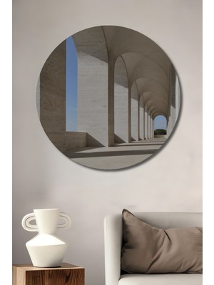 Teona Ahşap Dekoratif Ahşap Yuvarlak Tablo Antik Koridor