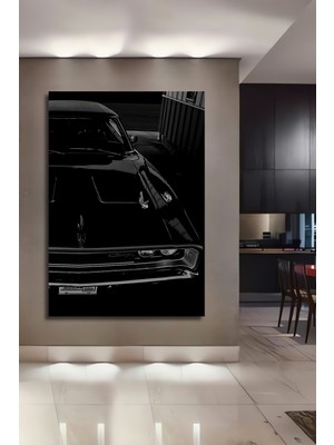 Teona Ahşap Dekoratif Ahşap Dikdörtgen Tablo Klasik Araba