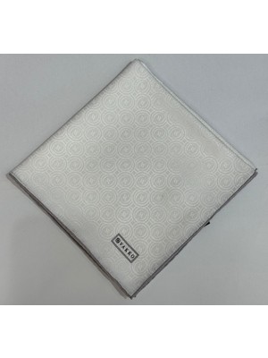Vakko Pamuk Ipek Monogram Eşarp 41727-BEYAZ