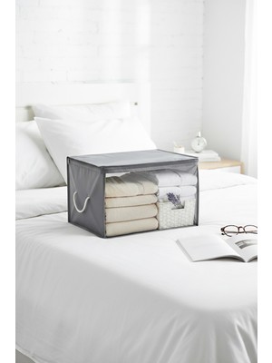 Rek Home Pencereli Küçük Boy Baza Altı, Valiz Düzenleyici Çeyizlik Bohça Hurcu / 30X22X18