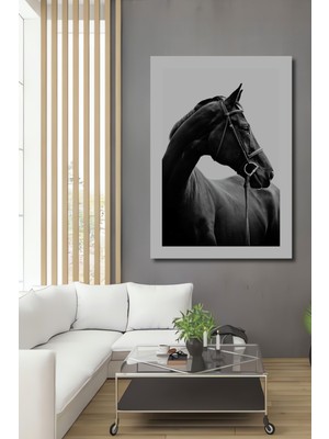 Teona Ahşap Dekoratif Ahşap Dikdörtgen Tablo Görkemli At