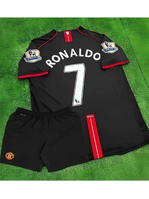 Candy Cup M.unitedd Moskova 2008 Sezonu Cristiano Ronaldo Çocuk Forması 4'lü Set (Black)