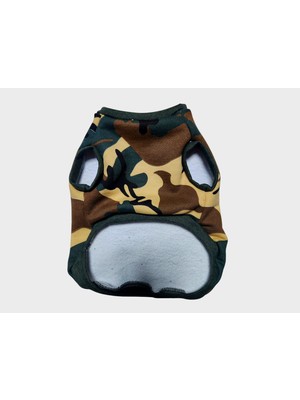 Kedi Köpek Kıyafeti Kamuflaj Tshirt