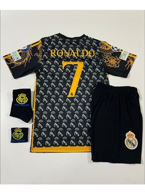 Candy Cup R.madridd 2024/25 Yeni Sezon Cristiano Ronaldo Konsept Çocuk Forması 4'lü Set (Armalı)