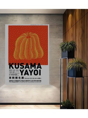 Teona Ahşap Dekoratif Ahşap Dikdörtgen Tablo Kusama Kabak