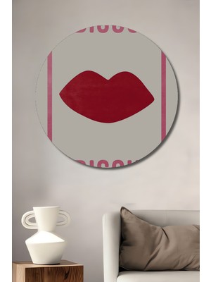 Teona Ahşap Dekoratif Ahşap Yuvarlak Tablo Öpücük Dudağı