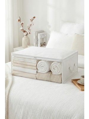 Rek Home Orta Boy Pencereli Baza Altı Kazak Pike Battaniye Giysi Kıyafet Hurcu / 52X28X21