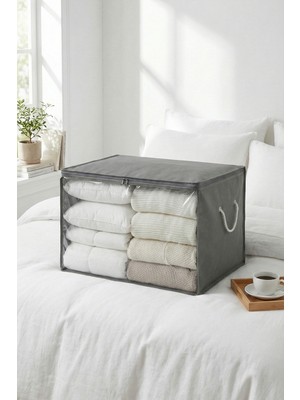 Rek Home Pencereli Büyük Boy Yastık Yorgan Kazak Hurcu / 60X40X40