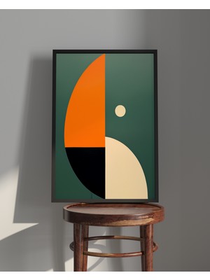 Rosa Art Tablo | Ahşap Çerçeveli Tablo | Çerçeveli Poster |geometrik Desenli, Modern, Minimal, Soyut Tablo