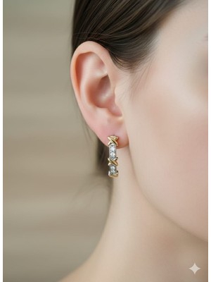 Livaz Accessories Çelikkadın Gümüş Taşlı Küpe