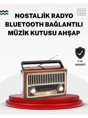 bebekokusu Ahşap Görünümlü Masaüstü Bluetooth Cihaz - BKS7502-1286