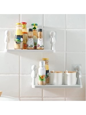 Insan Figürlü Yapışkanlı Çok Amaçlı Duvar Rafı Modern Asır. (9380)