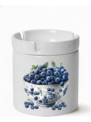 Sartre Art "blue Blanc Serisi" Üzüm Kasesi Tasarımlı Kokusuz Söndür At Küllük Kül Tablası