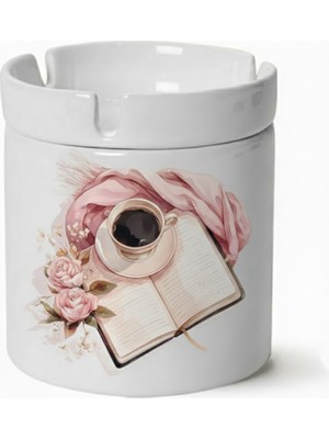 Sartre Art "blue Blanc Serisi" Kahve Kokulu Kitaplarım Tasarımlı Kokusuz Söndür At Küllük Kül Tablası