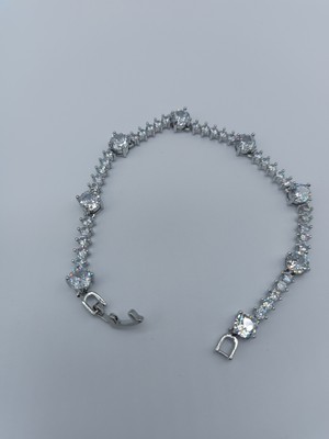 Lagül Aksesuar Xuping Kararmaz Paslanmaz Taşlı Silver Bileklik