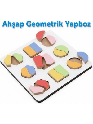 Kiddico Toys Montessori Geometrik 2 Çizgi Şekiller Oyun