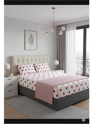 H&F Trendline Leopar Desenli Kahverengi Battal Boy Lastikli Çift Kişilik Çarşaf Seti (+2 Yastık Kılıfı)