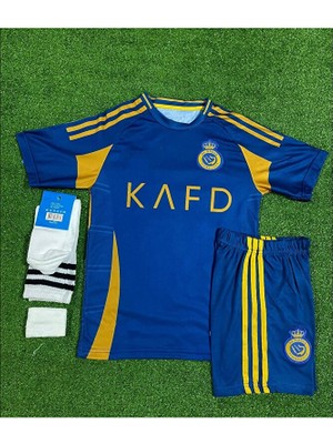 Candy Cup Al-Nassr 2024-25 Sezonu Cristiano Ronaldo Deplasman Çocuk Forması 4'lü Set