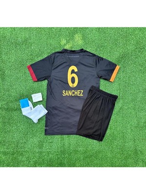 Candy Cup Gâlatâsarâ.y 2024/25 Davidson Sanchez Özel Siyah Çocuk Forması 4'lü Set