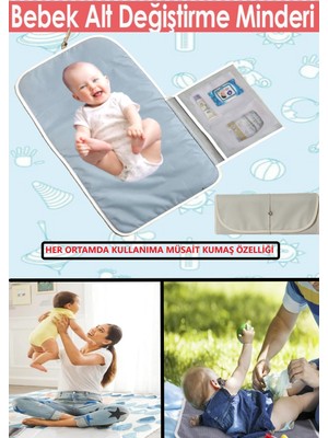 Alita Textile Anne Bebek Bakım Örtüsü, Yenidoğan Alt Değiştirme Matı, Bebek Alt Açma Minderi, Sıvı Geçirmez Alez