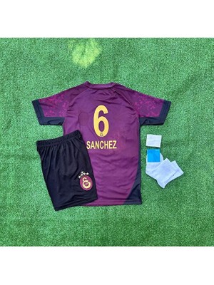 Candy Cup /g.â.l.a.t.â.s.a.r.â.yy 2025/26 Yeni 5 Yıldızlı D'avidson S'anchez Deplasman Çocuk Forması 4'lü Set