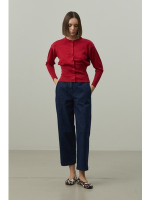 Fahhar Korse Kesim Hırka Kırmızı