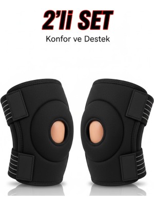 Wiforte Medikal Diz Korsesi Ikili Set – Menisküs ve Patella Ligament Destekli, Ayarlanabilir Sağ & Sol Dizlik (2 Adet)