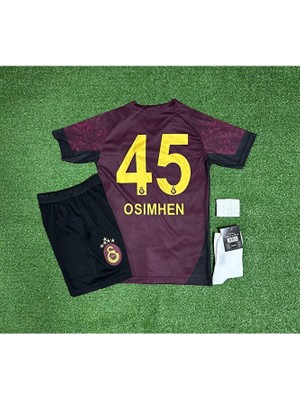 Candy Cup G'â.l.a.t.â.s.a.r.â.y 2025/26 Yeni O's.i.m.h.e.n Deplasman Çocuk Forması 5'li Set Maske Hediyeli