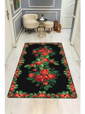 Dolce Mariee Vintage Desen Dijital Baskı Kaymaz Taban Halı H0009