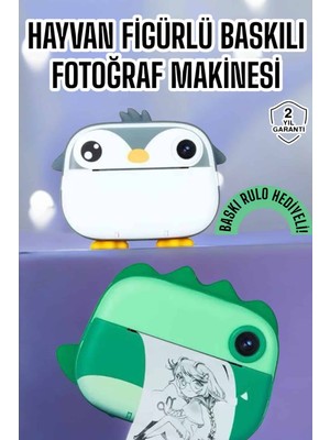Çocuklar Için Fotoğraf Makinesi Anlık Baskı Makinesi Hd Görüntü Kalitesi