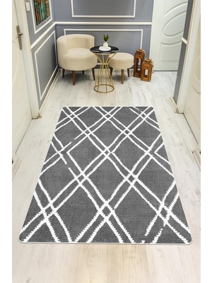 Dolce Mariee Etnik Desen Dijital Baskı Kaymaz Taban Halı H0007