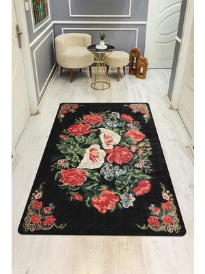 Dolce Mariee Vintage Desen Dijital Baskı Kaymaz Taban Halı H0026