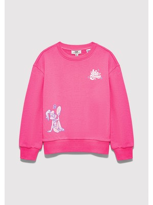 Mavi Lola Bunny Baskılı Pembe Sweatshirt 7S10184-91355