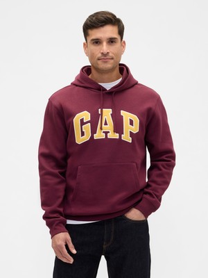 Gap Erkek Koyu Kırmızı Gap Logo Relaxed Fleece Sweatshirt