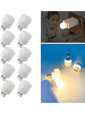 Emt Pazarlama BUFFER® USB Mini Top LED 10’lu Aydınlatma Seti – Sıcak Renkli Gece Lambası, Enerji Tasarruflu Mikro LED Işıklar