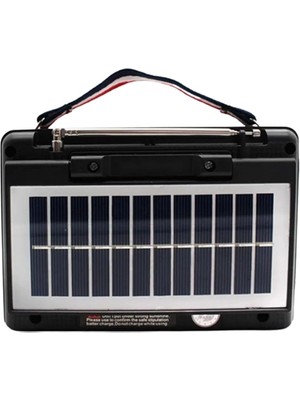 SHC4200 KTF-1428 Solar Panel Destekli Şarjlı Bluetooth Hoparlör – Fm/am/sw Radyo, Aux ve Tf Kart Girişli