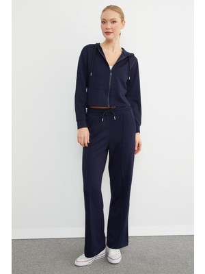 FullaModa Basic Kapüşonlu Çimalı Modal Eşofman Takımı