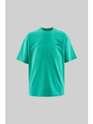 Machinist Erkek Relaxed Basic Pamuklu Tişört Elektrik Yeşili